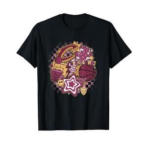 Nba Cleveland Cavaliers Psychedelic Basketball Collage T-Shirt  White